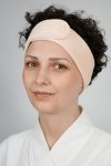 opaska kosmetyczna kremowa welurowa 