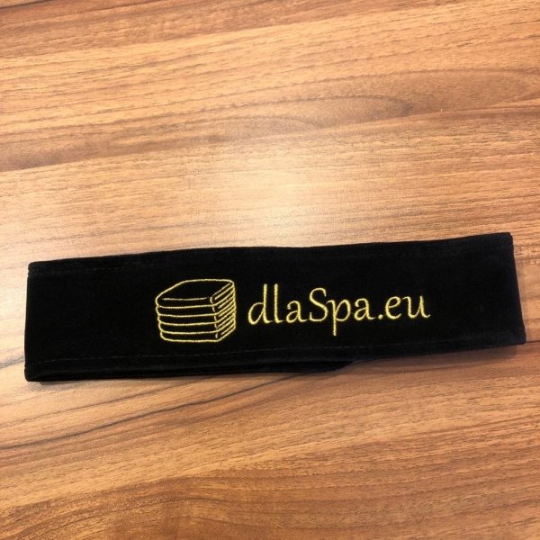 opaska welurowa z logo