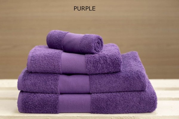 komplet ręczników purpurowych