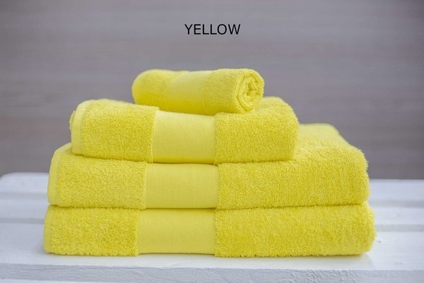 duży ręcznik kąpielowy Olima 450 yellow