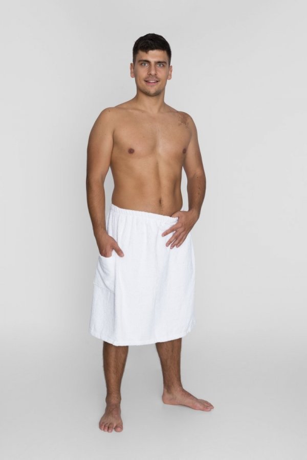 Kilt ręcznik męski do sauny biały