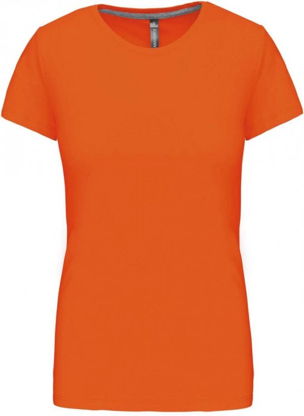 pomaraczowa koszulka z logo