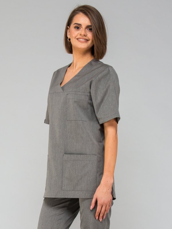 bluza medyczna ANIA szary grafit