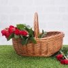 Koszyk Wiklinowy Kosz na zakupy Wałkowy Owalny 34cm - sklep z wiklina - zdjecie 5