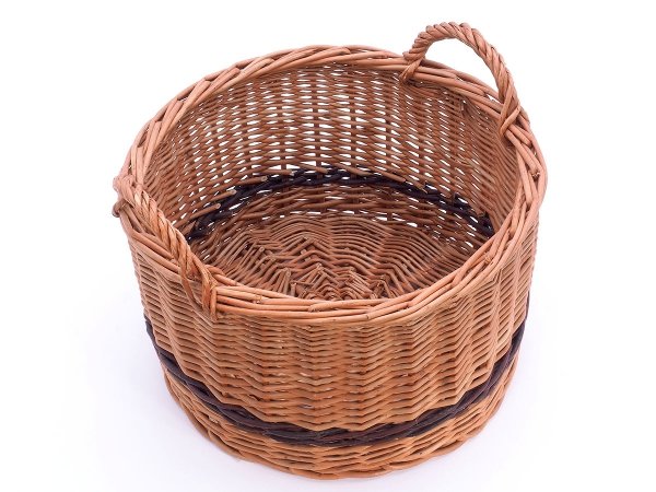 Osłonka na doniczkę z rączkami 35 cm - Sklep z wiklina - zdjęcie 3