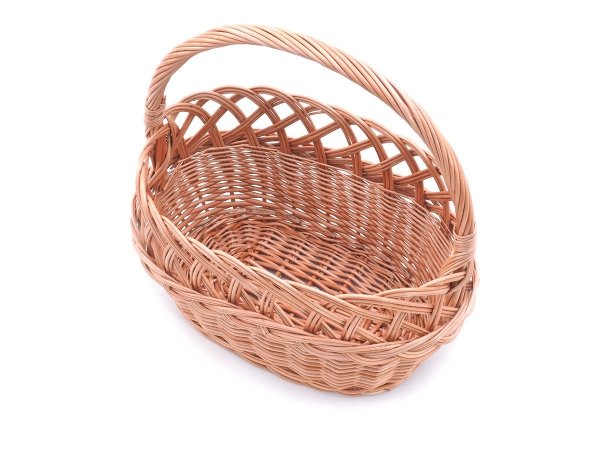  Kosz na zakupy Ażur z warkoczem 34 cm - sklep z wiklina - zdjęcie 2