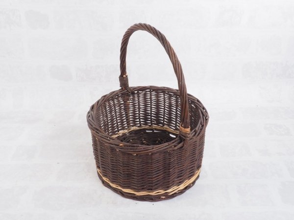Osłonka na doniczkę z rączką 20cm - sklep z wiklina - zdjęcie 1