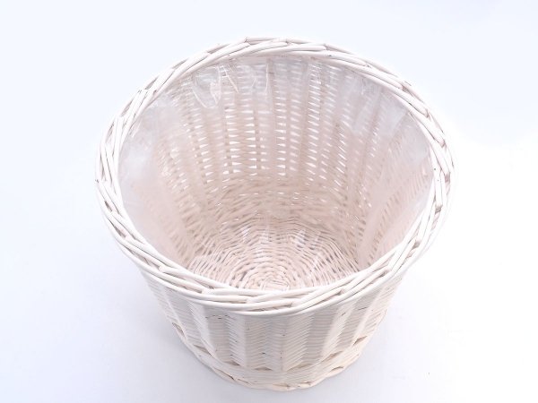 Donica wiklinowa Biała 40cm - Sklep z wiklina - zdjęcie 2