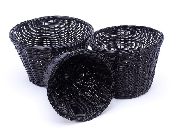 Osłonka na doniczkę Czarna 33 cm - Sklep z wiklina - zdjęcie 2