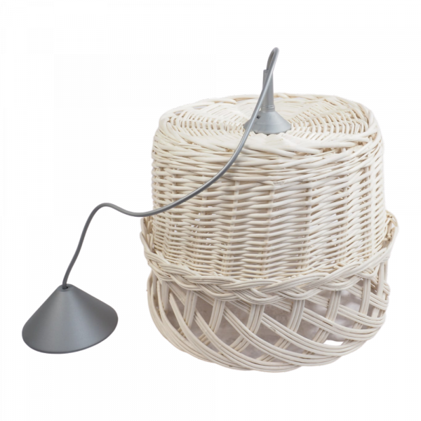 Żyrandol (Biały/38cm) - sklep z wiklina - zdjęcie 