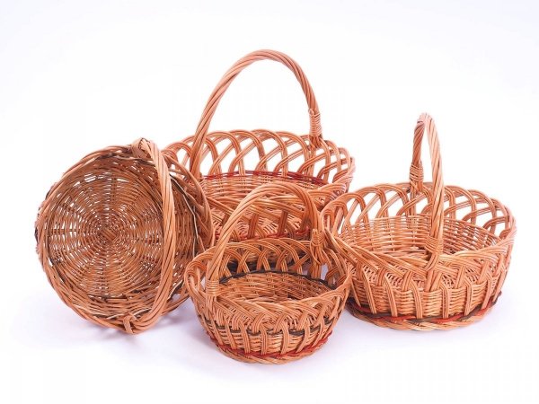 Koszyczek Wielkanocny Okrągły (Ażur/26cm) - Sklep z wiklina - zdjęcie 1