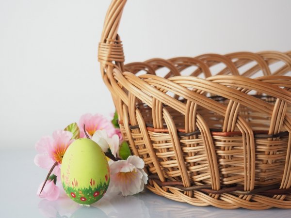 Koszyczek Wielkanocny Okrągły (Ażur/16cm) - Sklep z wiklina - zdjęcie 3