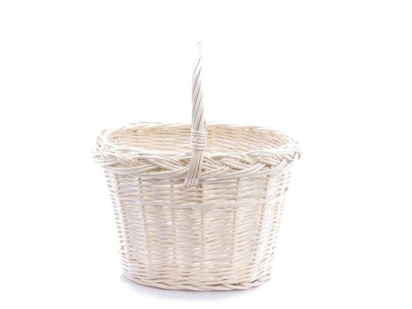 Koszyczek Wielkanocny Krystynka Biały 26cm - Sklep z wiklina - zdjęcie 
