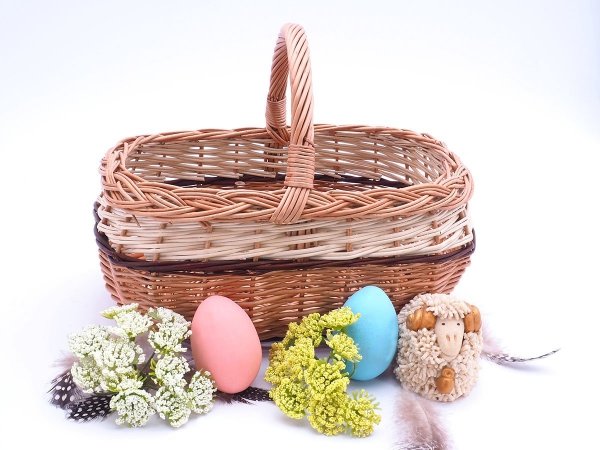 Koszyczek Wielkanocny Prostokątny 28cm - Sklep z wiklina - zdjęcie 3