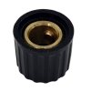 Knob fluted mini 13x11, black
