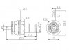 RCA socket red isolated CMC Gold