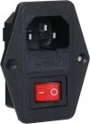 IEC power socket + fuse holder + power switch