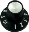 Knob skirted FTM black