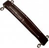 Handle dark brown with white stitching