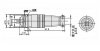 Socket 6pin DIN jack + plug, 12mm