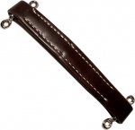 Handle dark brown with white stitching