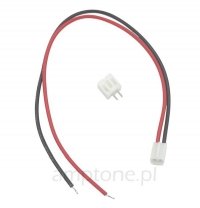 Konektor PCB 2pin, wtyk z kablem, raster 2,54mm, 30cm 