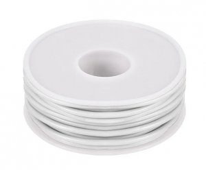 Wire Silicone 22AWG (0,35mm2) white, 10m spool