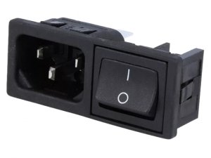 IEC power socket + power switch, BULGIN