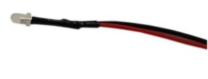 LED 3mm white 12V with wire