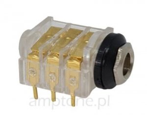 Jack 6,3mm stereo, ST Professional PCB, clear