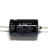 Capacitor 220uF 50V, axial basic