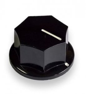 Knob fluted bkack B33