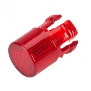 Oprawka LED soczewka czerwona 5mm wypukła