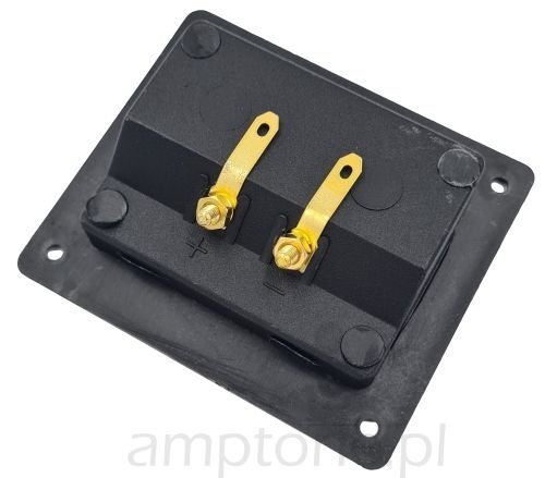 Speaker plate, 2xbanana, plastic