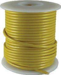 Wire copper yellow 22AWG (0,35mm2) solid