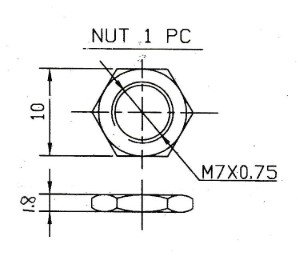 Screw M7 + washer for 16mm pots