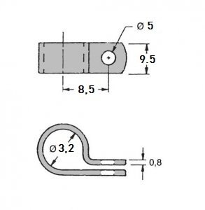 Cable clamp 3,2mm