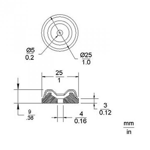 Amp glide Fender style 25mm