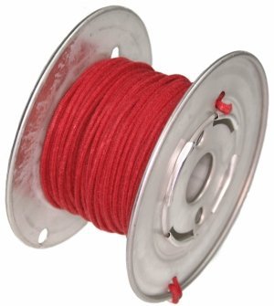 Wire solid core red 22AWG (0,35mm2)