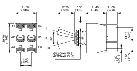 Toggle Switch Apem DPST