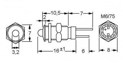 LED socket 3mm metal