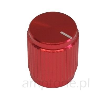 Knob knurled aluminium 13x16mm, red
