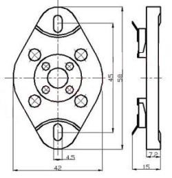 Socket 4pin type1 UX-4 (300B)