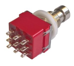 Footswitch 3PDT Red