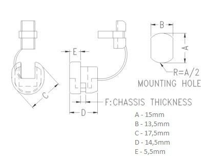 Rubber Hole for cable 15mm