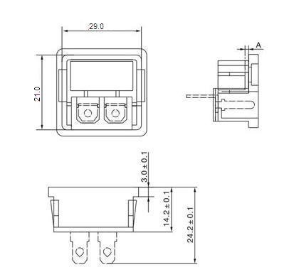 Power jack AC &quot;eight&quot; with power switch