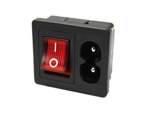 Power jack AC &quot;eight&quot; with power switch