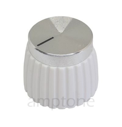 Knob Marshall style - white / silver
