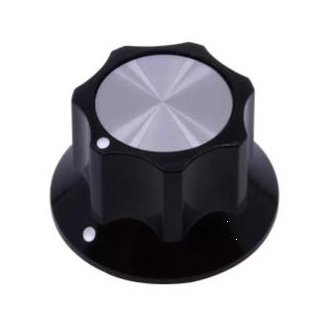 Knob X6-25, black, Moog style