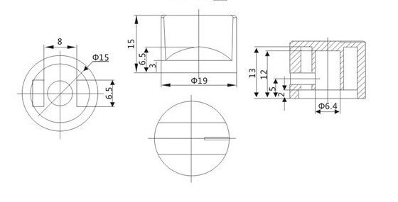 Knob Fulltone style - pink